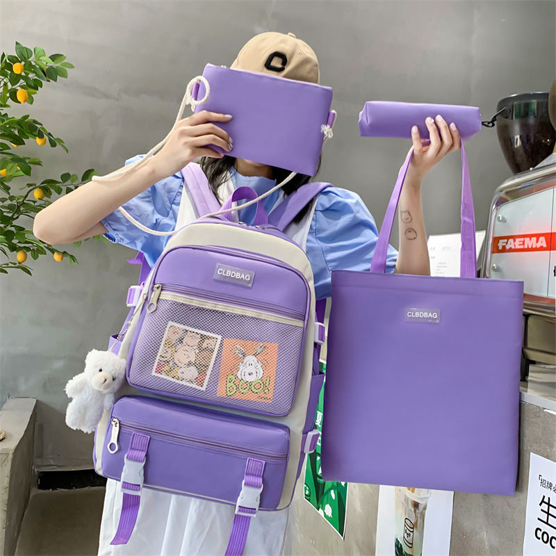 Sac à Dos Multifonction Kawaii Mauve : Confort, Style et Grande Capacité au Quotidien