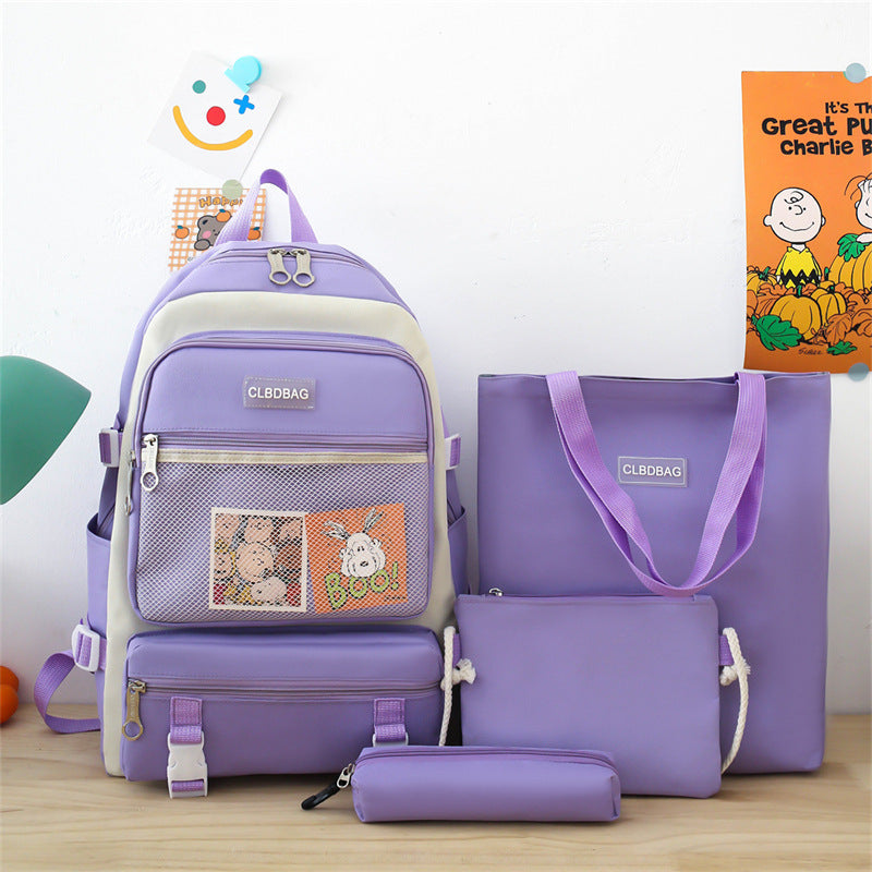 Sac à Dos Multifonction Kawaii Mauve : Confort, Style et Grande Capacité au Quotidien