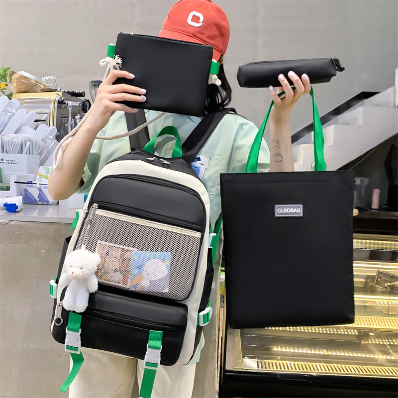 Sac à Dos Multifonction Kawaii Noir : Confort, Style et Grande Capacité au Quotidien