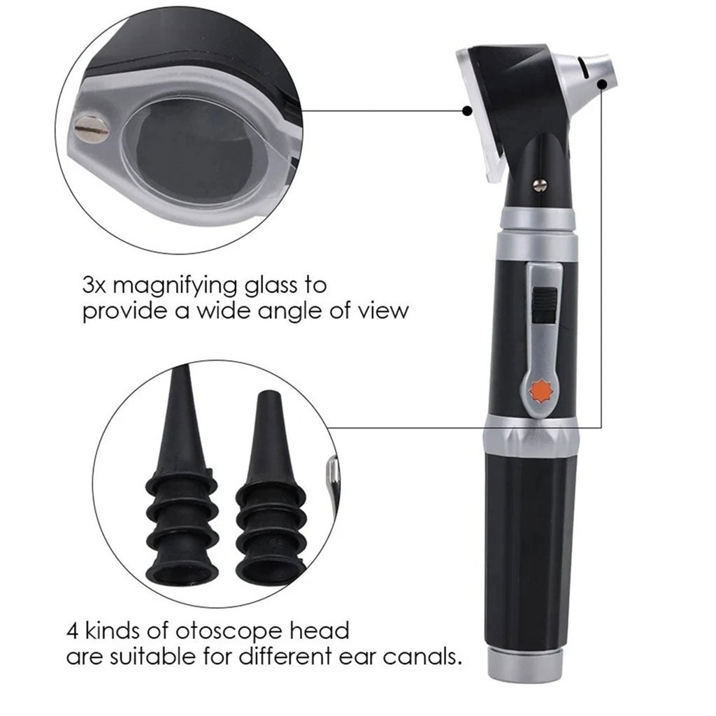 Otoscope Médical Staricare 3X LED Professionnel avec Éclairage Fibre Optique et Embouts Multiples