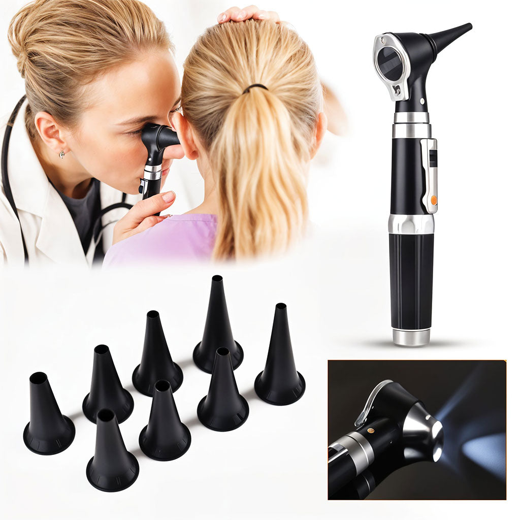 Otoscope Médical Staricare 3X LED Professionnel avec Éclairage Fibre Optique et Embouts Multiples