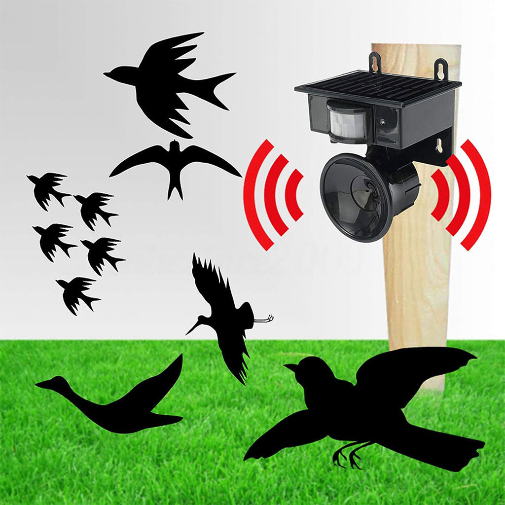 Répulsif Ultrasonique Intelligent pour Oiseaux – Solaire et Automatique