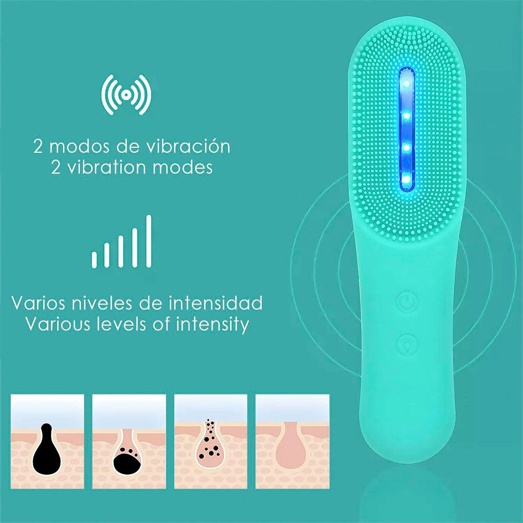 Brosse Nettoyante Visage Intelligente à LED : Nettoyage Profond et Photothérapie