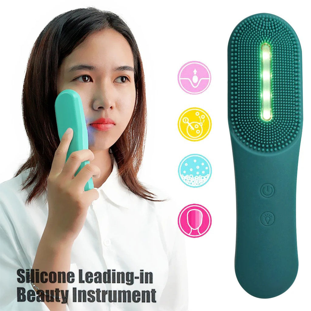 Brosse Nettoyante Visage Intelligente à LED : Nettoyage Profond et Photothérapie