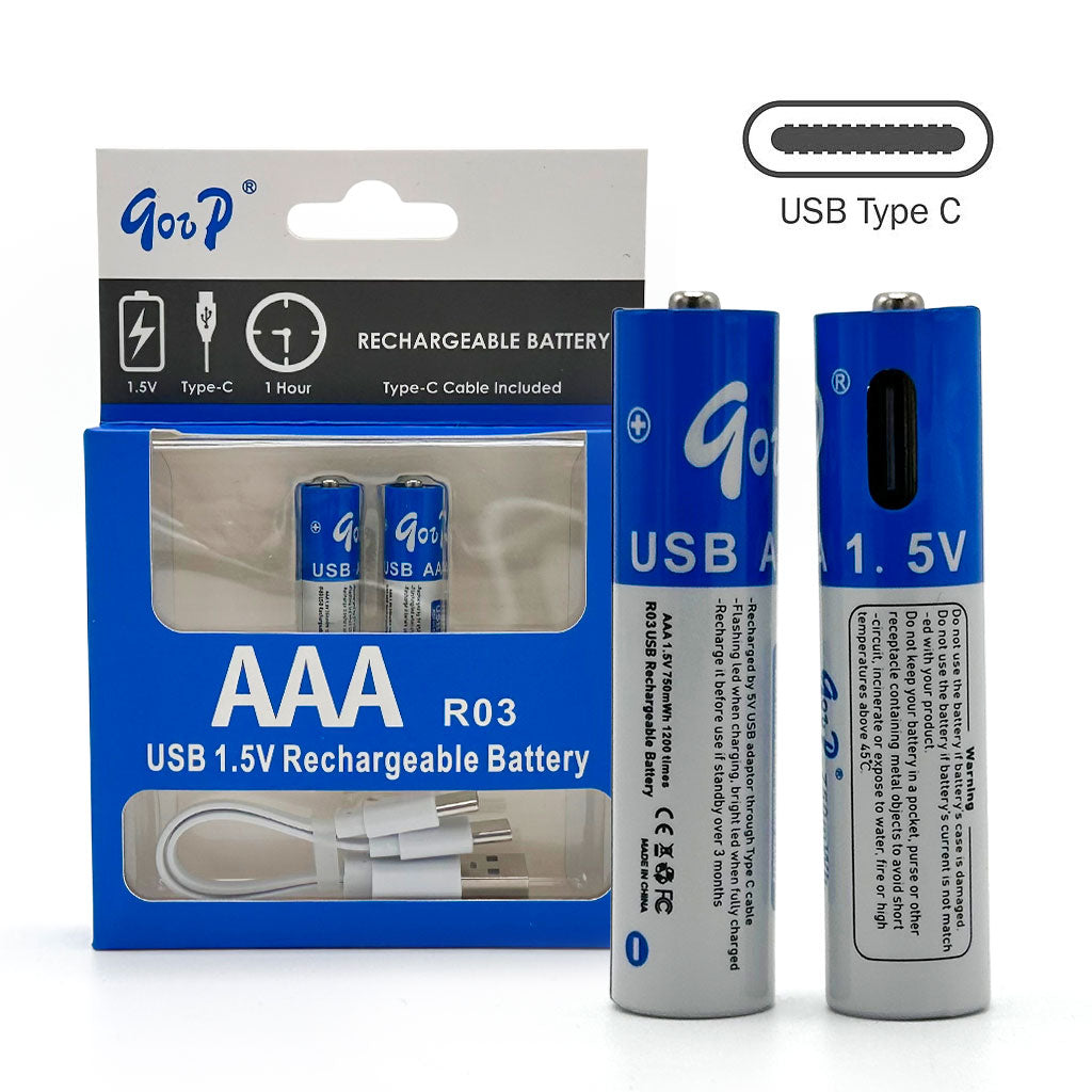 Batteries AAA Rechargeables via USB-C : Performance et Praticité