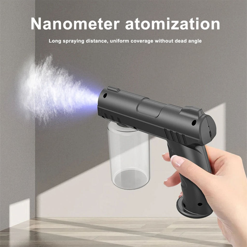 Nano-Pulvérisateur Électrique : Brume Froide et Désinfection LED Bleue