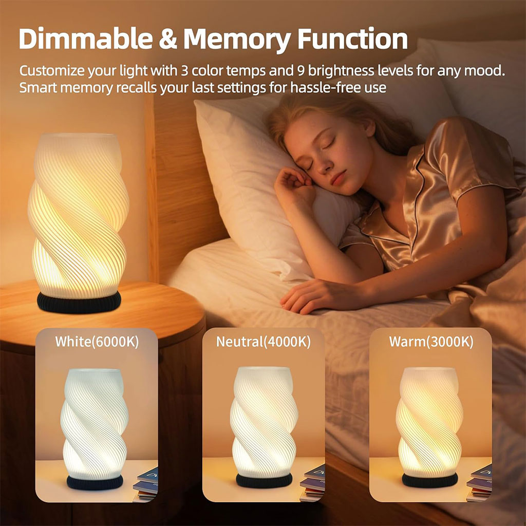 Lampe LED 3D USB avec Pot de Plante – Éclairage Réglable & Design Moderne