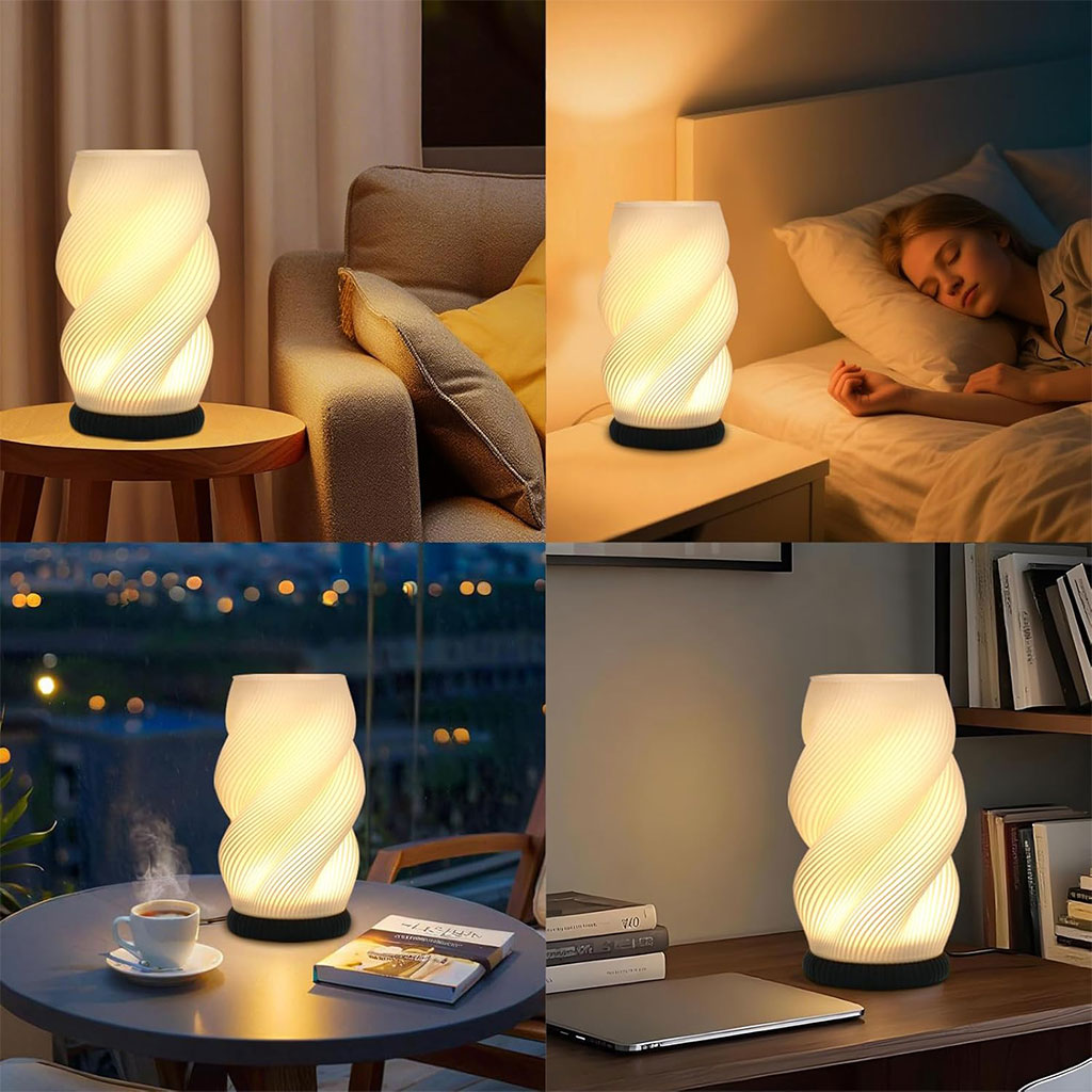 Lampe LED 3D USB avec Pot de Plante – Éclairage Réglable & Design Moderne