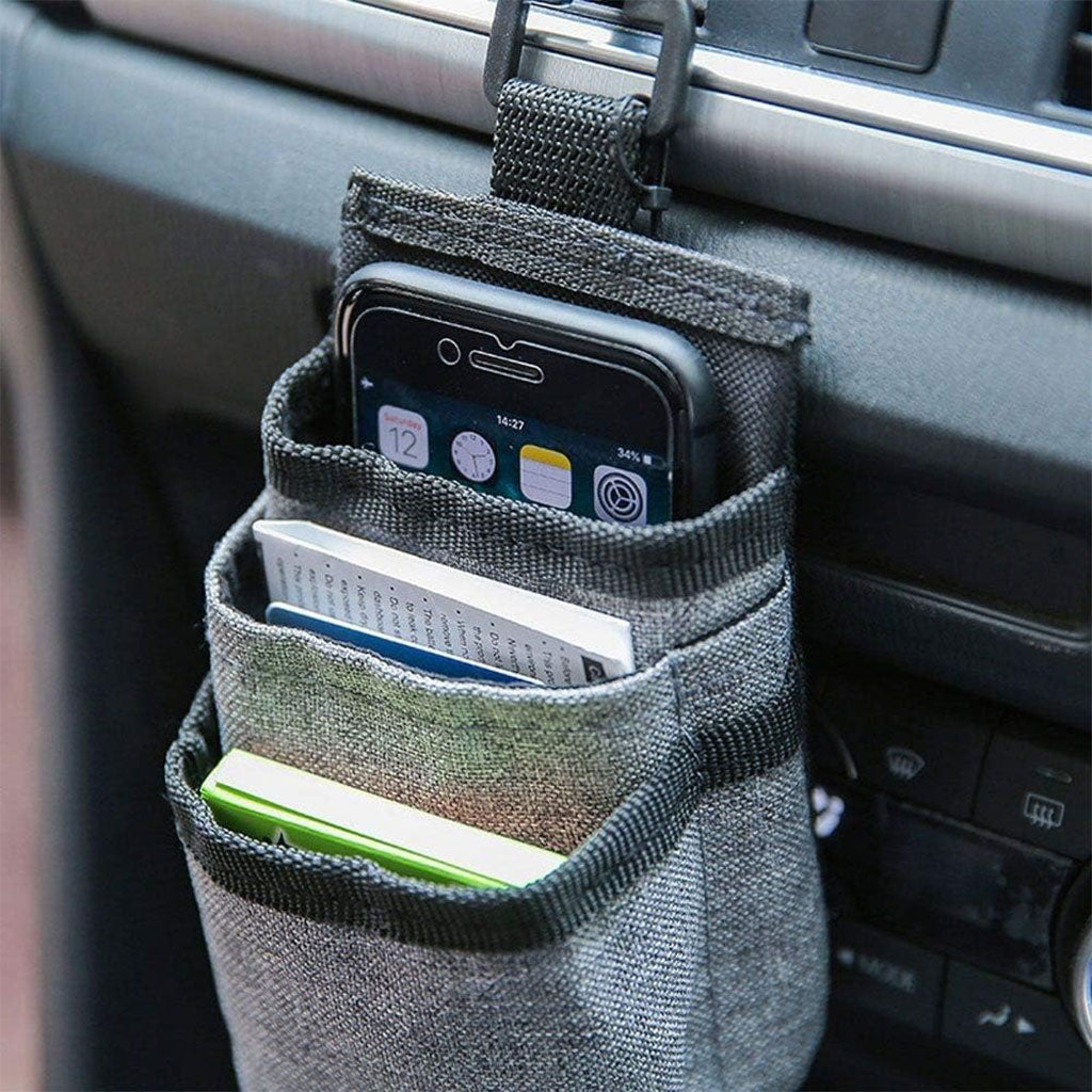 Organisateur de siège voiture multifonction – 5 poches avec passage câble et installation facile