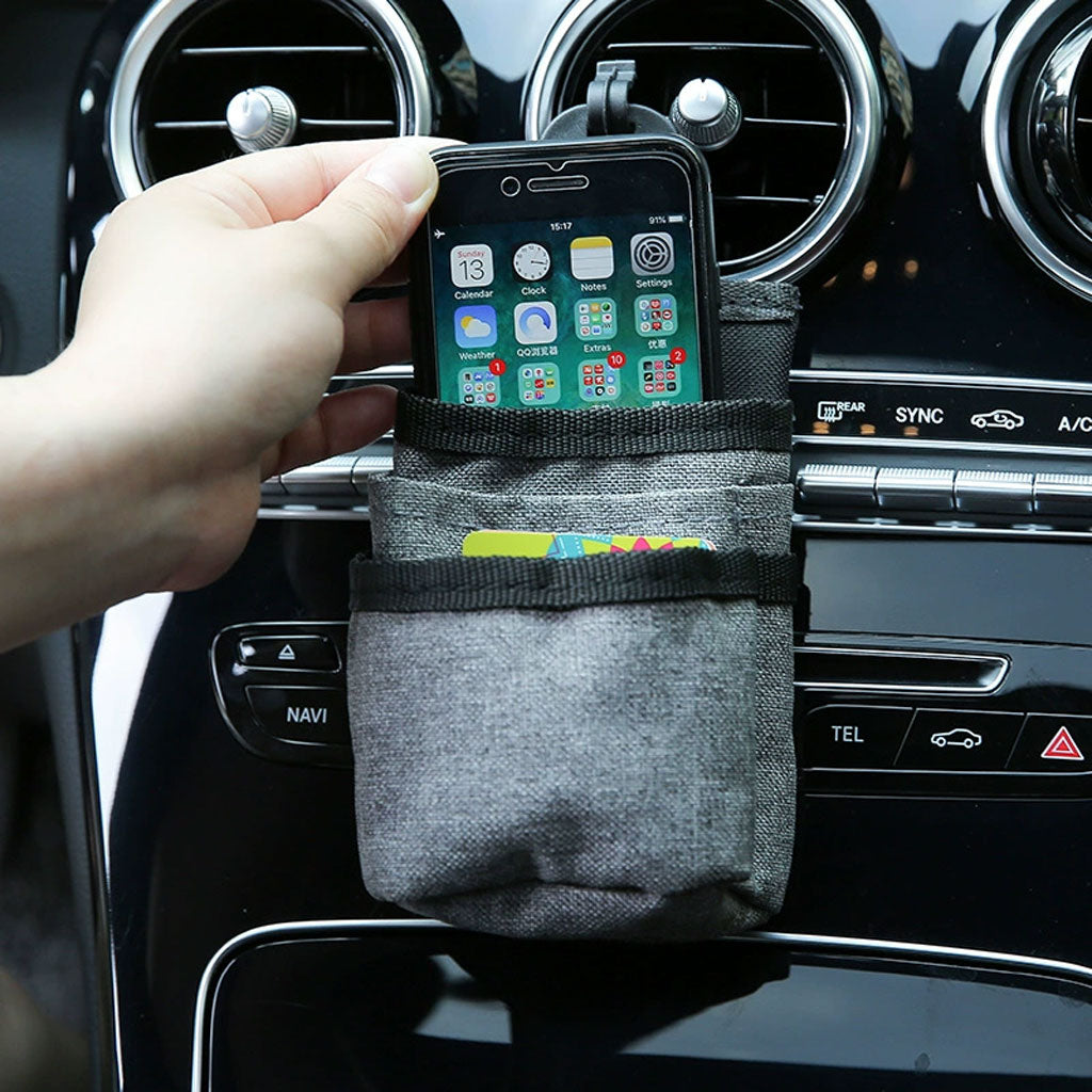 Organisateur de siège voiture multifonction – 5 poches avec passage câble et installation facile