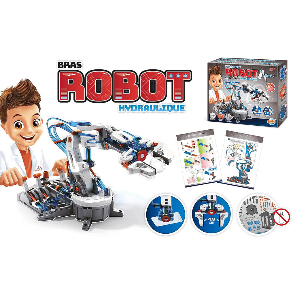 Robot hydraulique éducatif à assembler – kit STEM interactif pour enfants et adolescents