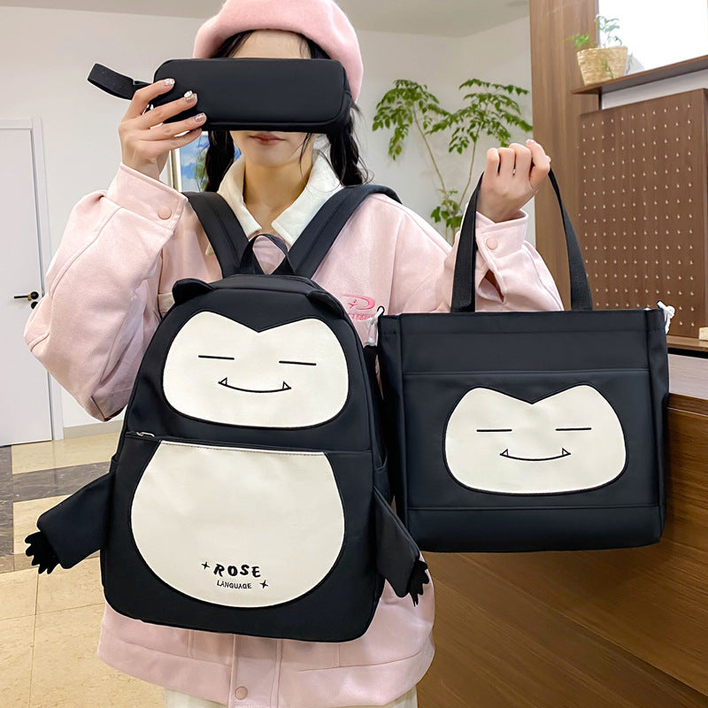 Ensemble de Sacs Snorlax Noir : Le Pack Complet pour un Style Original et Confortable