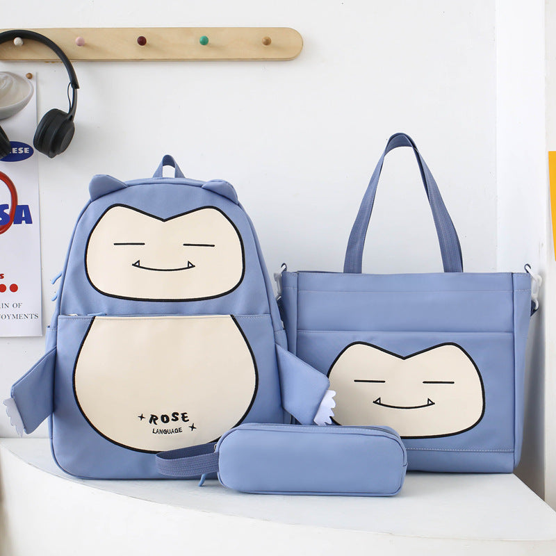 Ensemble de Sacs Snorlax Bleu : Le Pack Complet pour un Style Original et Confortable
