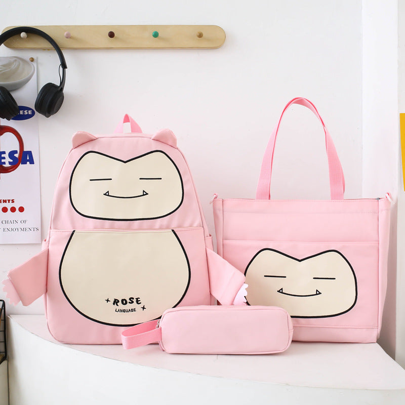 Ensemble de Sacs Snorlax Rose : Le Pack Complet pour un Style Original et Confortable