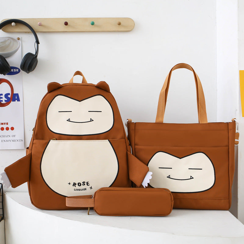 Ensemble de Sacs Snorlax Marron : Le Pack Complet pour un Style Original et Confortable