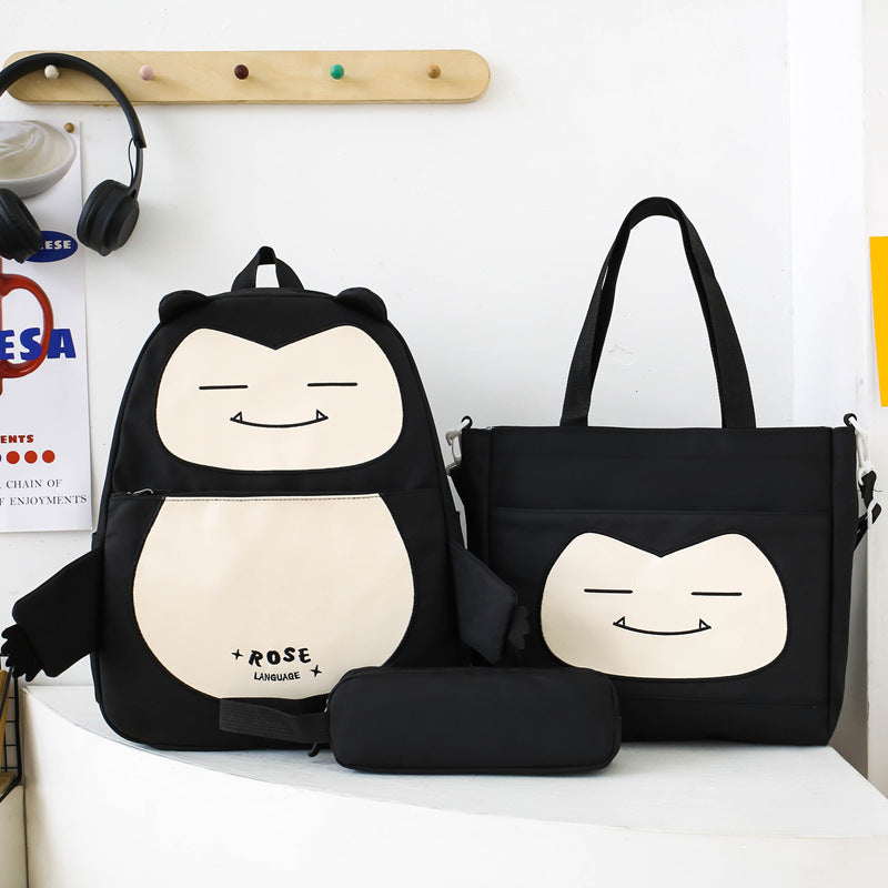 Ensemble de Sacs Snorlax Noir : Le Pack Complet pour un Style Original et Confortable