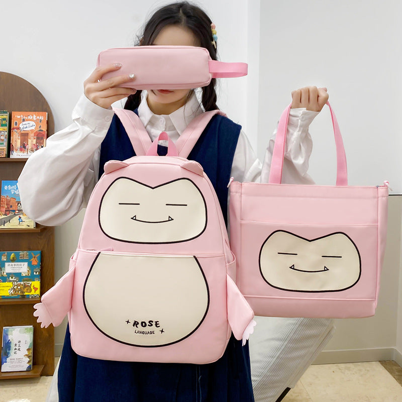 Ensemble de Sacs Snorlax Rose : Le Pack Complet pour un Style Original et Confortable