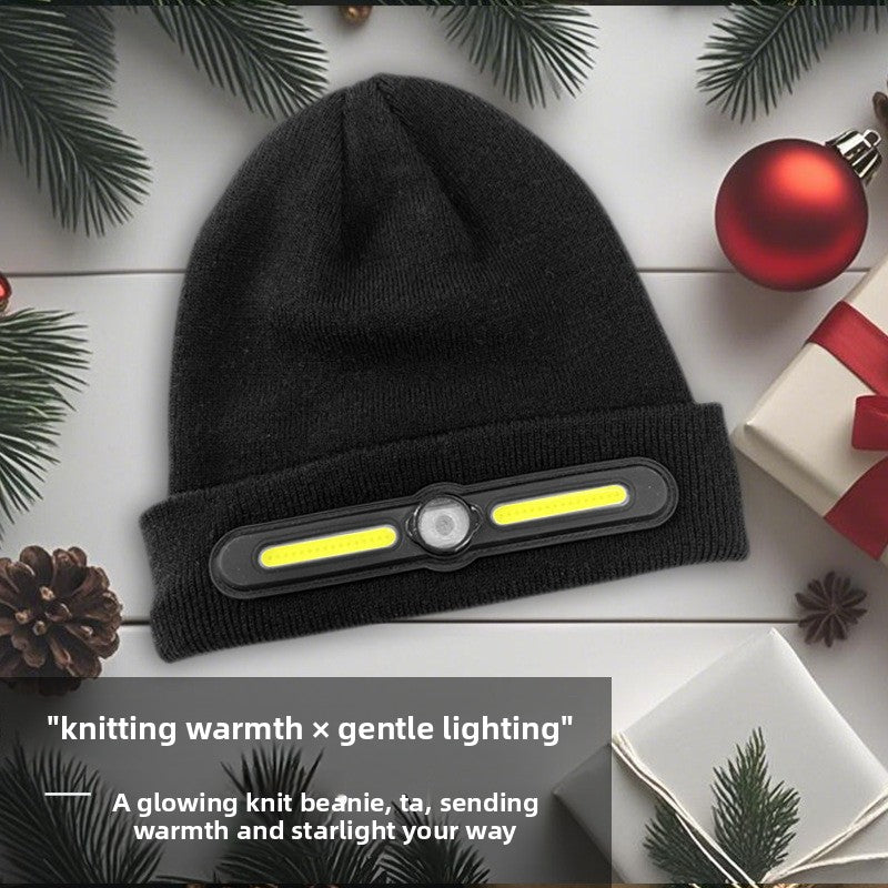 Bonnet  d’hiver COB Headlight LED Rechargeable USB-C – Éclairage Puissant & Confort Thermique