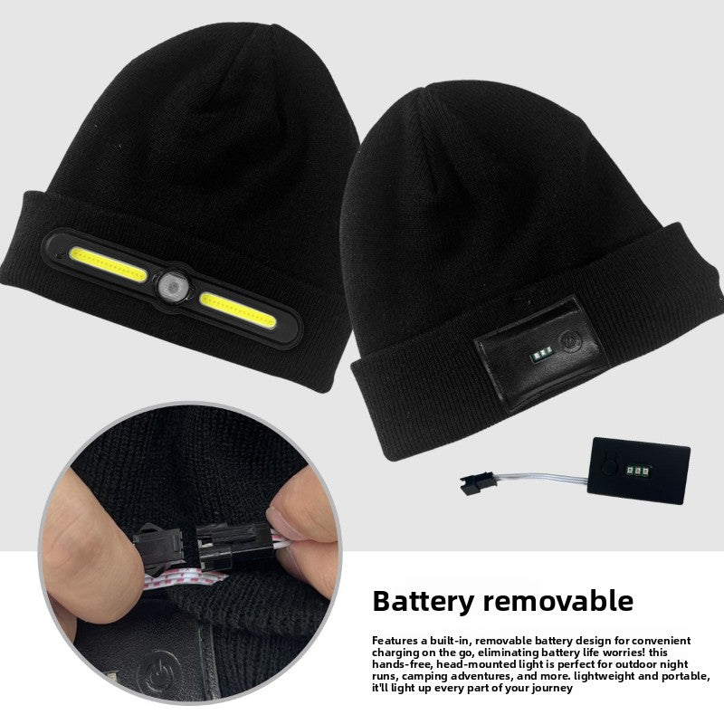 Bonnet  d’hiver COB Headlight LED Rechargeable USB-C – Éclairage Puissant & Confort Thermique