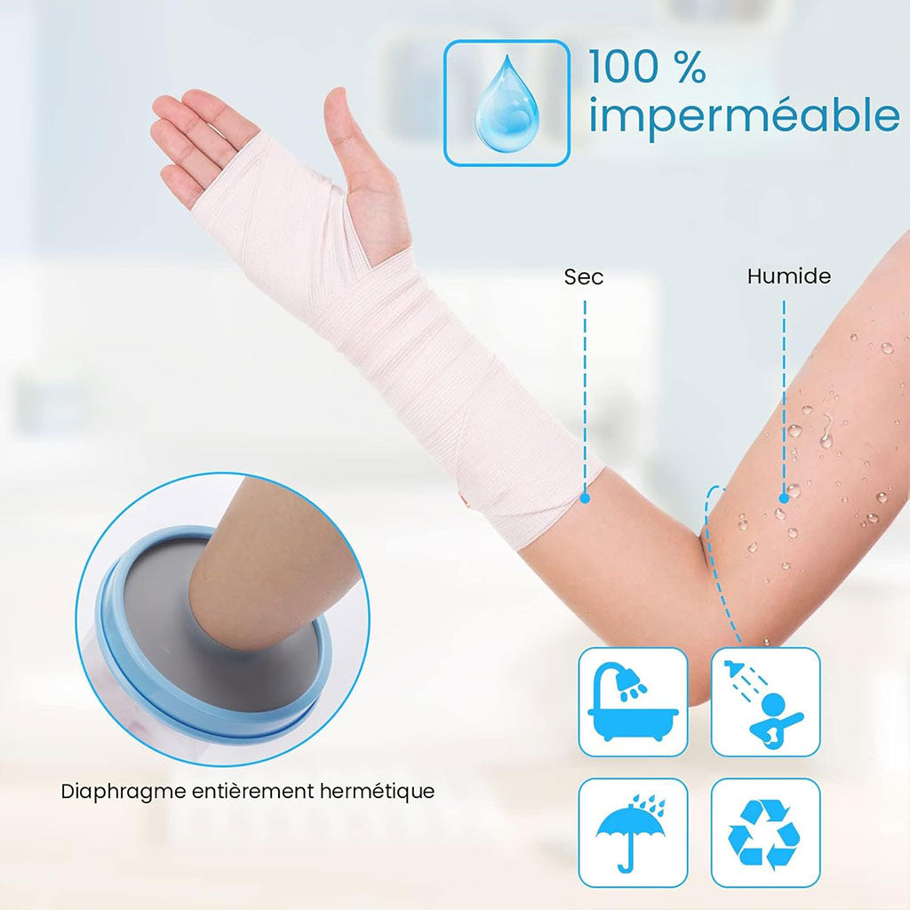 Protège-Bras Étanche pour Adultes : Protection Maximale pour Douche et Convalescence