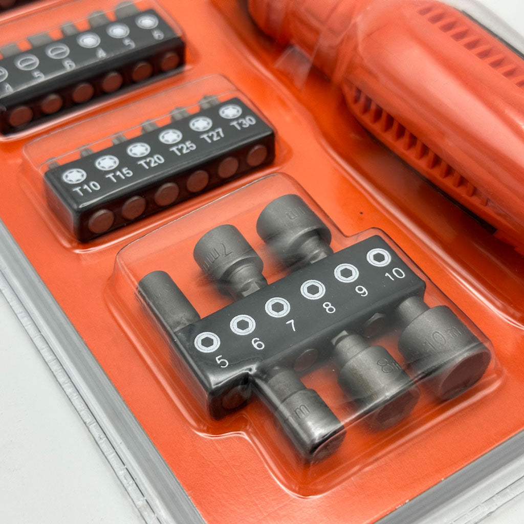Kit de Tournevis à Cliquet Professionnel SOMAFIX SFX5358 en Acier Cr-V - 25 Pièces