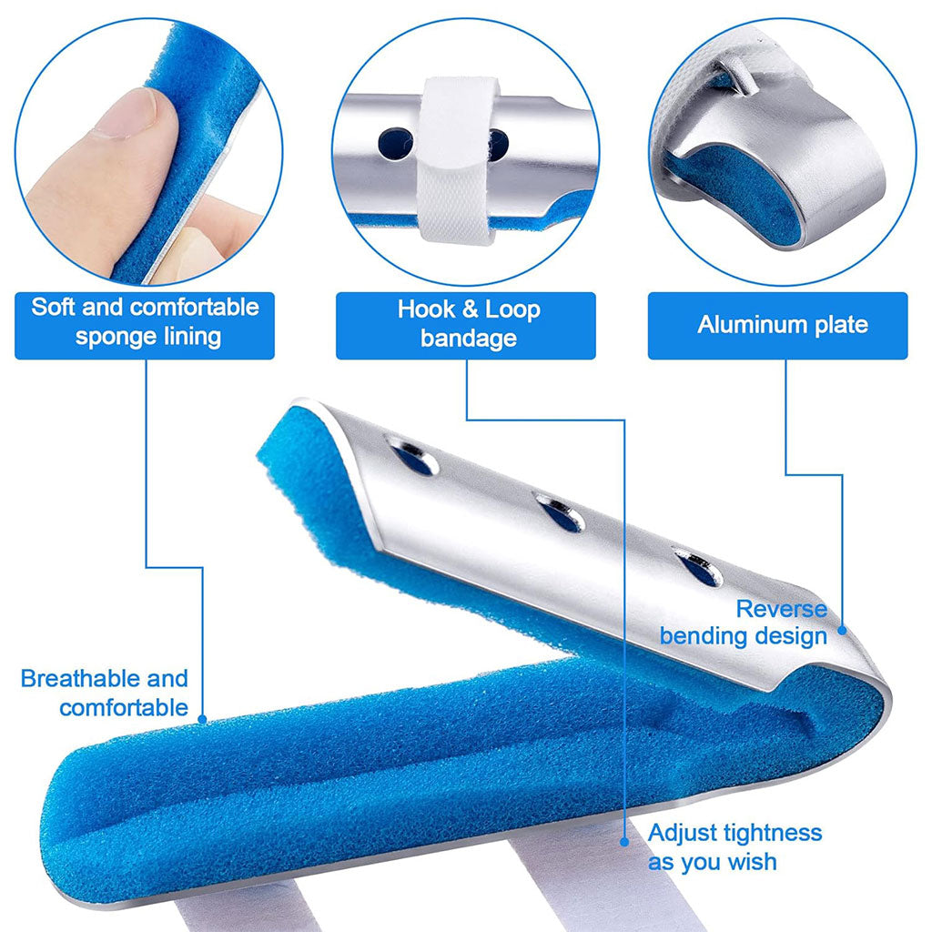 Attelle de Doigt en Aluminium avec Mousse de Confort : Protection Optimale et Récupération Accélérée