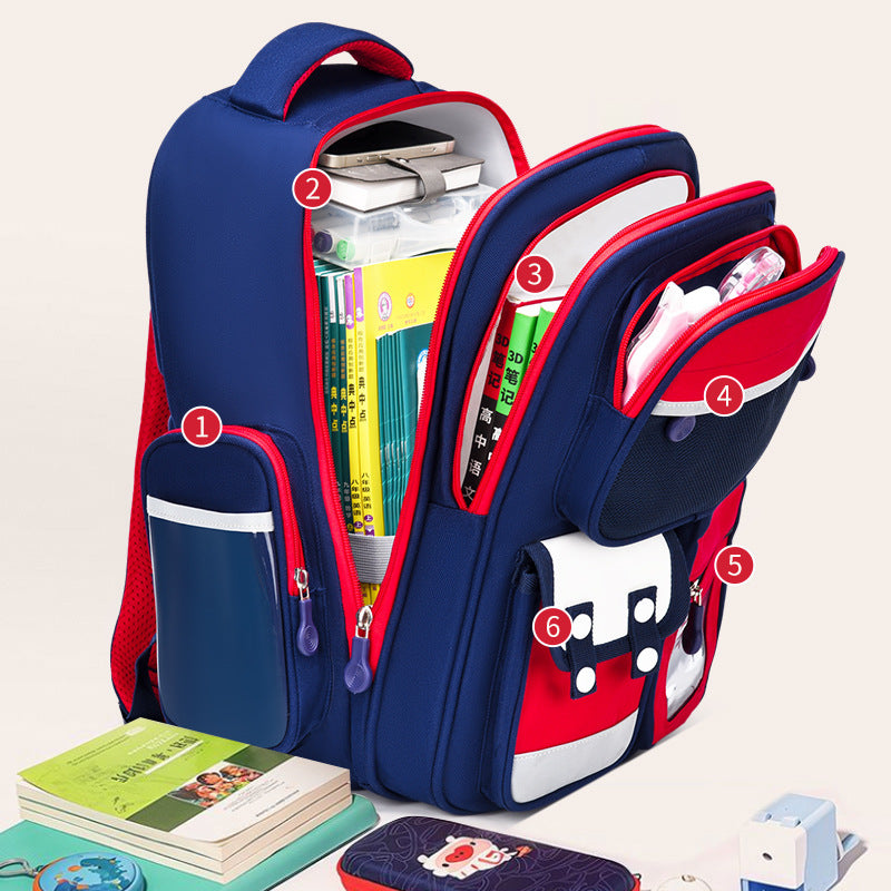 Sac à Dos Scolaire pour Enfants Bleu – Ergonomie, Durabilité et Grande Capacité