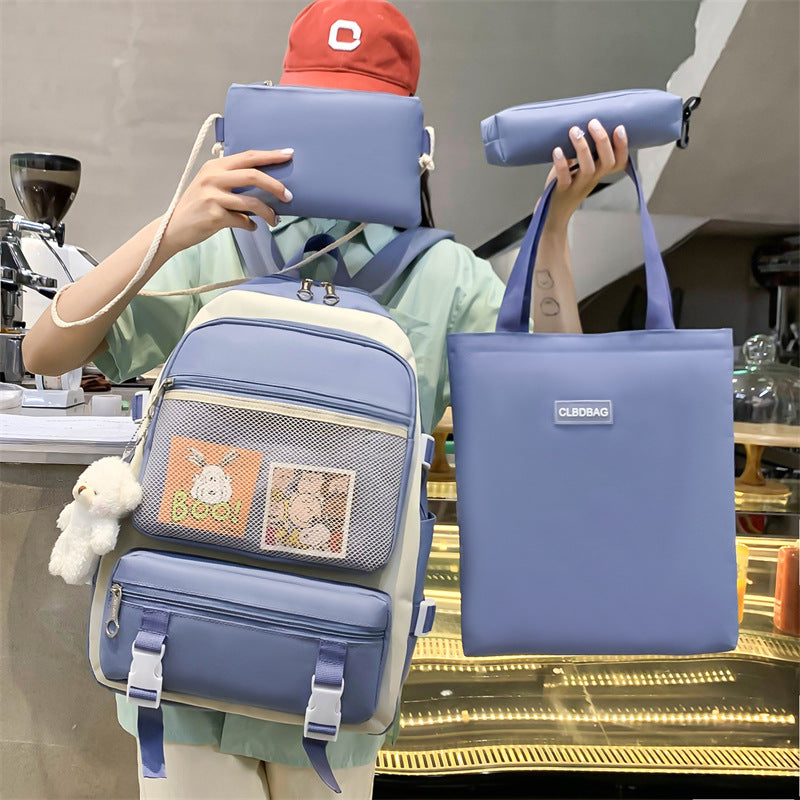Sac à dos Kawaii imperméable Bleu – Grande capacité et confort
