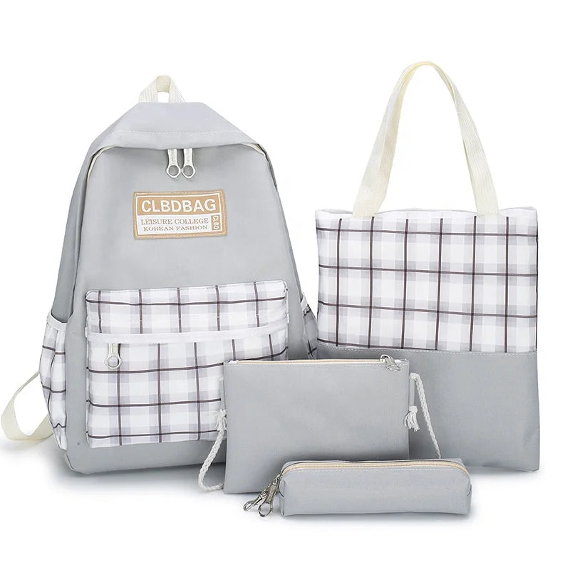 Sac à Dos Kawaii Multifonction Gris – Capacité et Style Unique