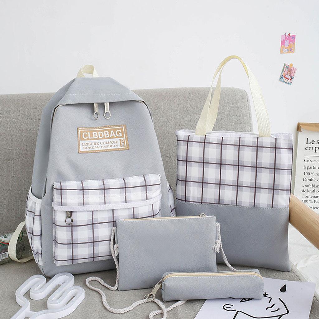 Sac à Dos Kawaii Multifonction Gris – Capacité et Style Unique