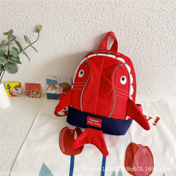 Sac à Dos Enfant "Petit Requin" Rouge – Fun, Léger et Imperméable