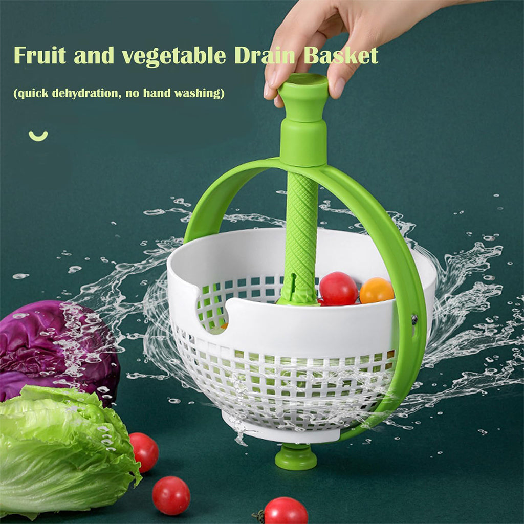 Essoreuse et Laveuse de Légumes 3-en-1 : Gain de Temps et d'Espace