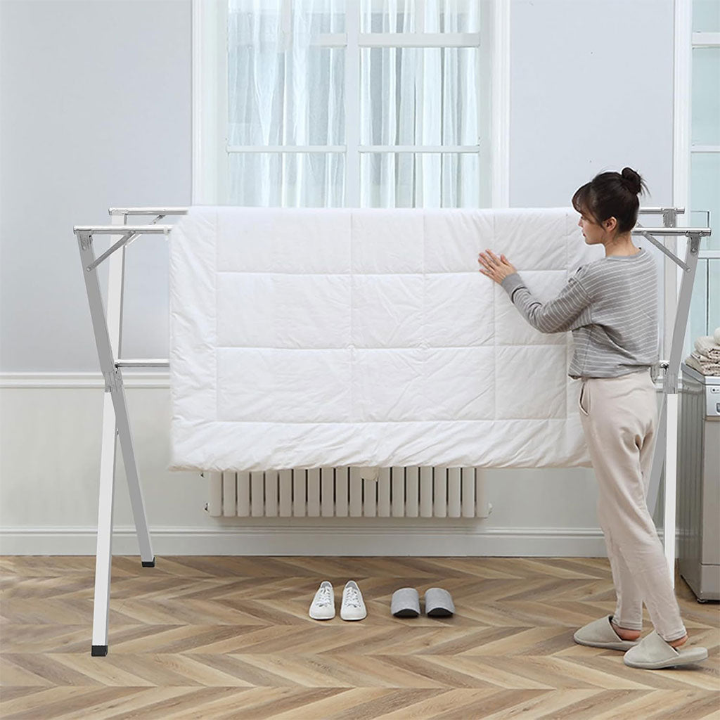 Étendoir à Linge Extensible Inox – Pliable et Ultra Résistant