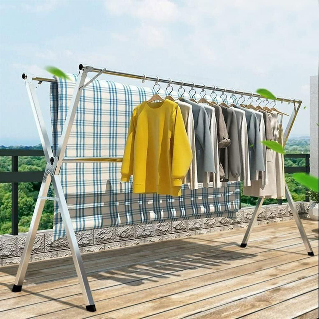 Étendoir à Linge Extensible Inox – Pliable et Ultra Résistant