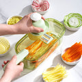 Mandoline de Cuisine Professionnelle 6-en-1 avec Lames en Acier Inoxydable
