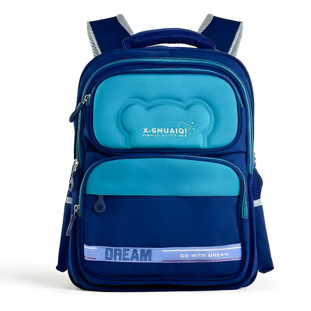 Sac à Dos Scolaire X-SHUAIQI® Bleu – Confort, Sécurité et Style pour Enfants