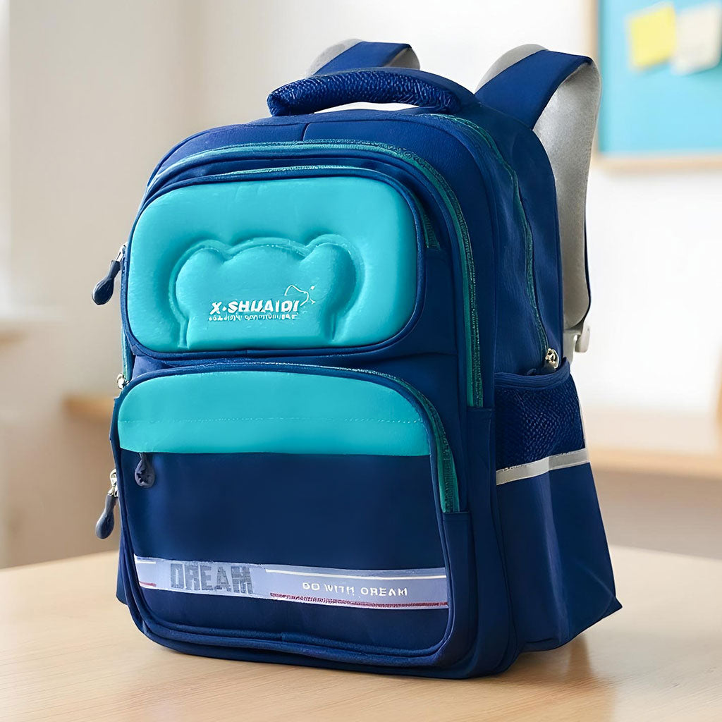 Sac à Dos Scolaire X-SHUAIQI® Bleu – Confort, Sécurité et Style pour Enfants