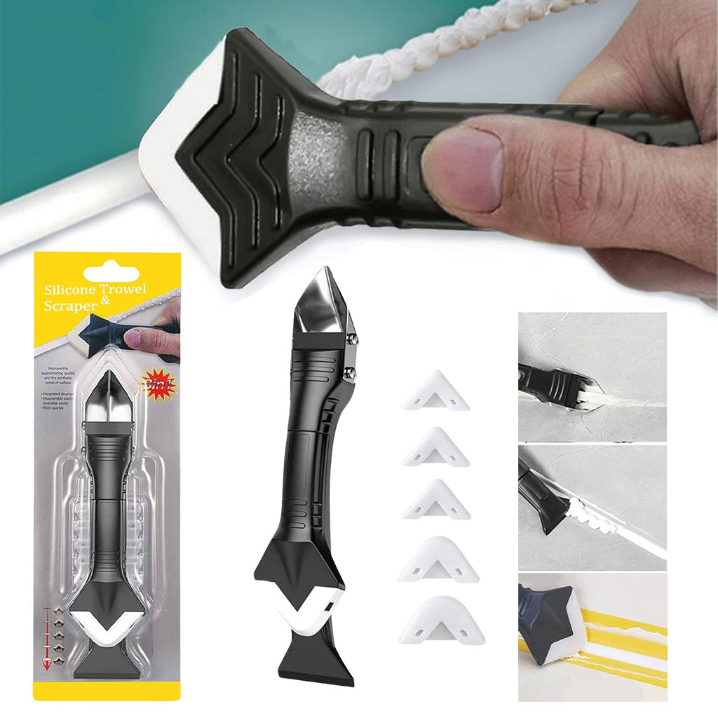 Outil de Calfeutrage 5-en-1 Lisseur Joint Silicone: Finition et Retrait Précis