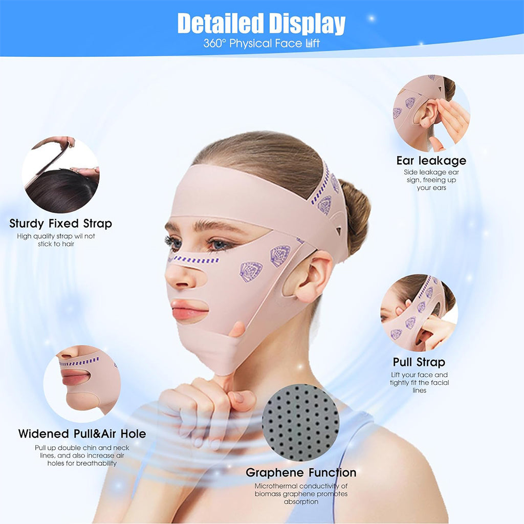 Bande de Raffermissement Double Menton – Visage Sculpté et Effet V Naturel