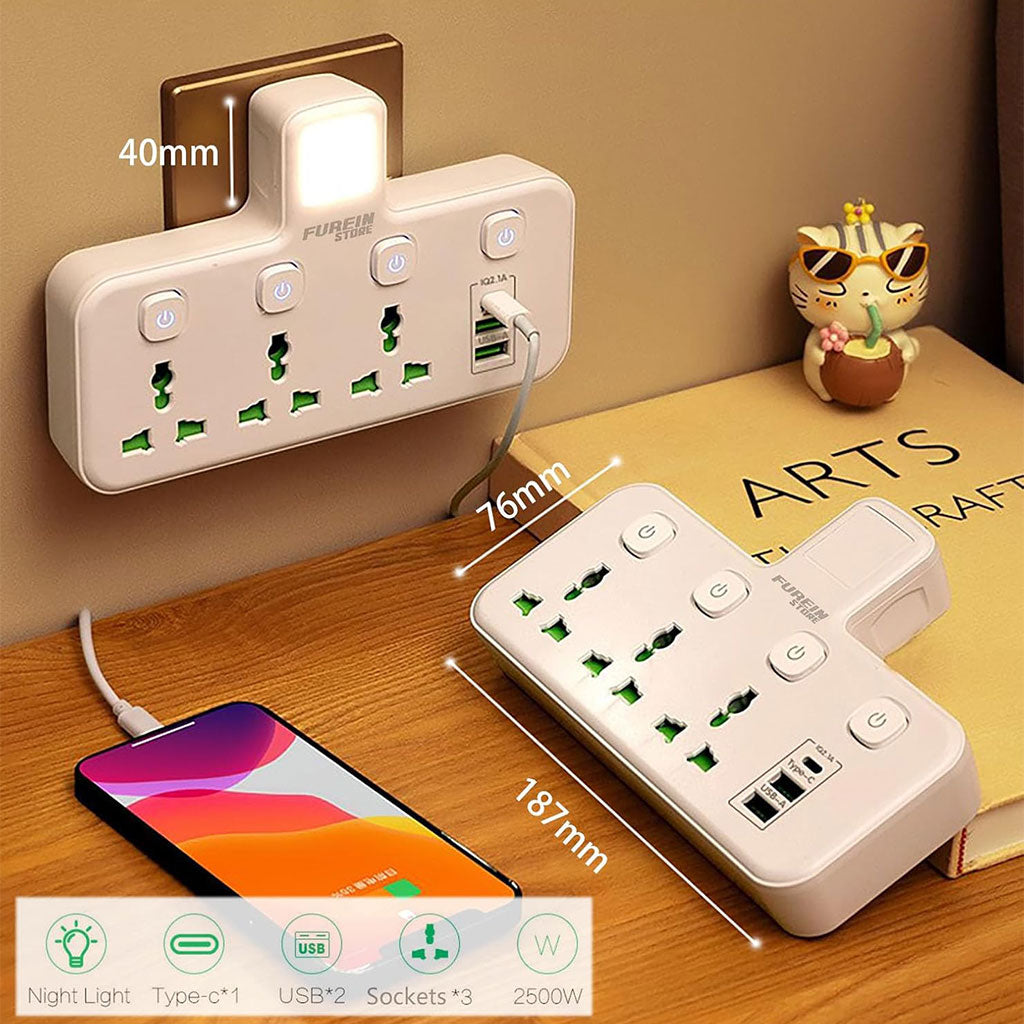Multiprise Connectée avec Ports USB & Type-C : Sécurité Totale et Confort au Quotidien