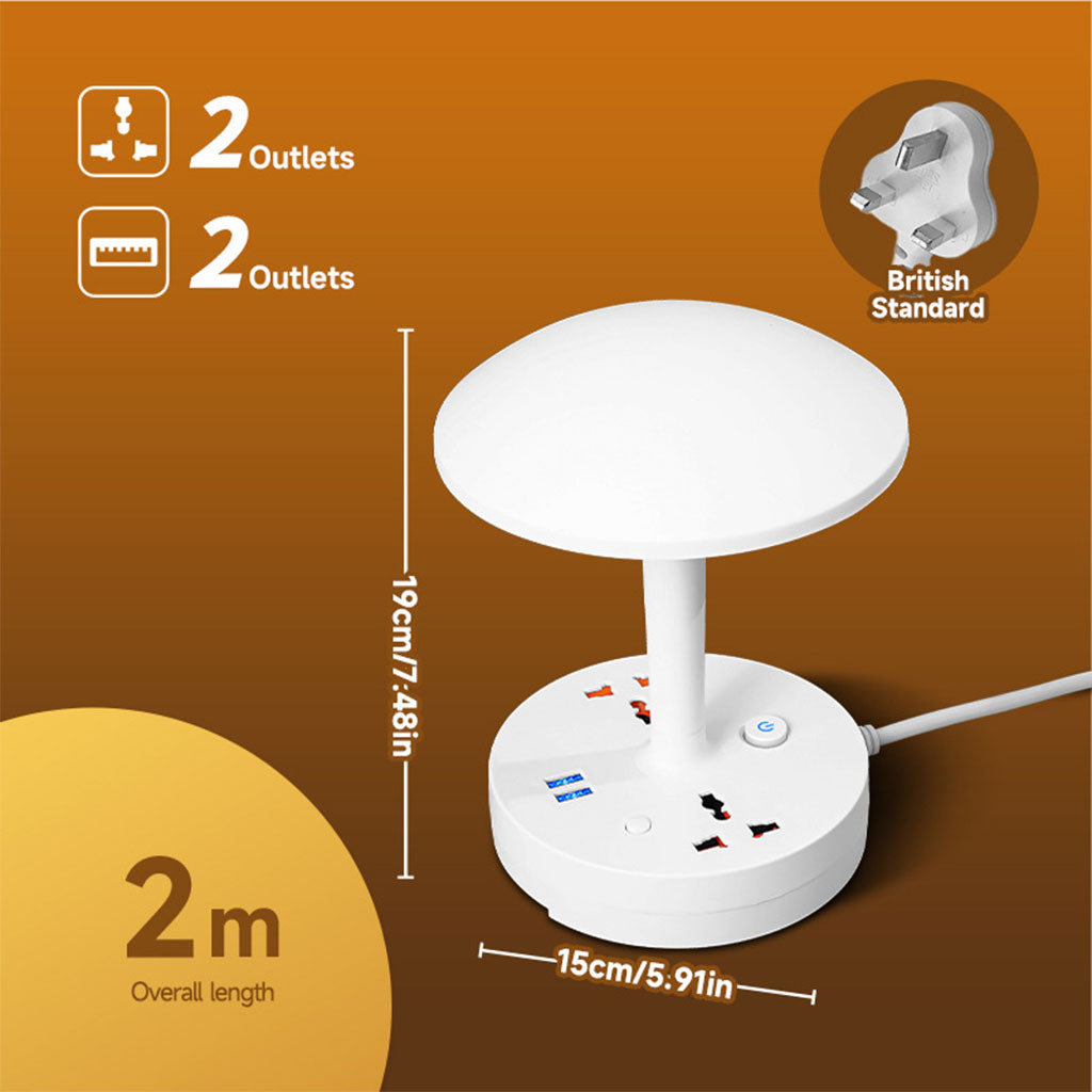 Support Mural avec Prise & Interrupteur LED – Contrôle Pratique & Design Compact