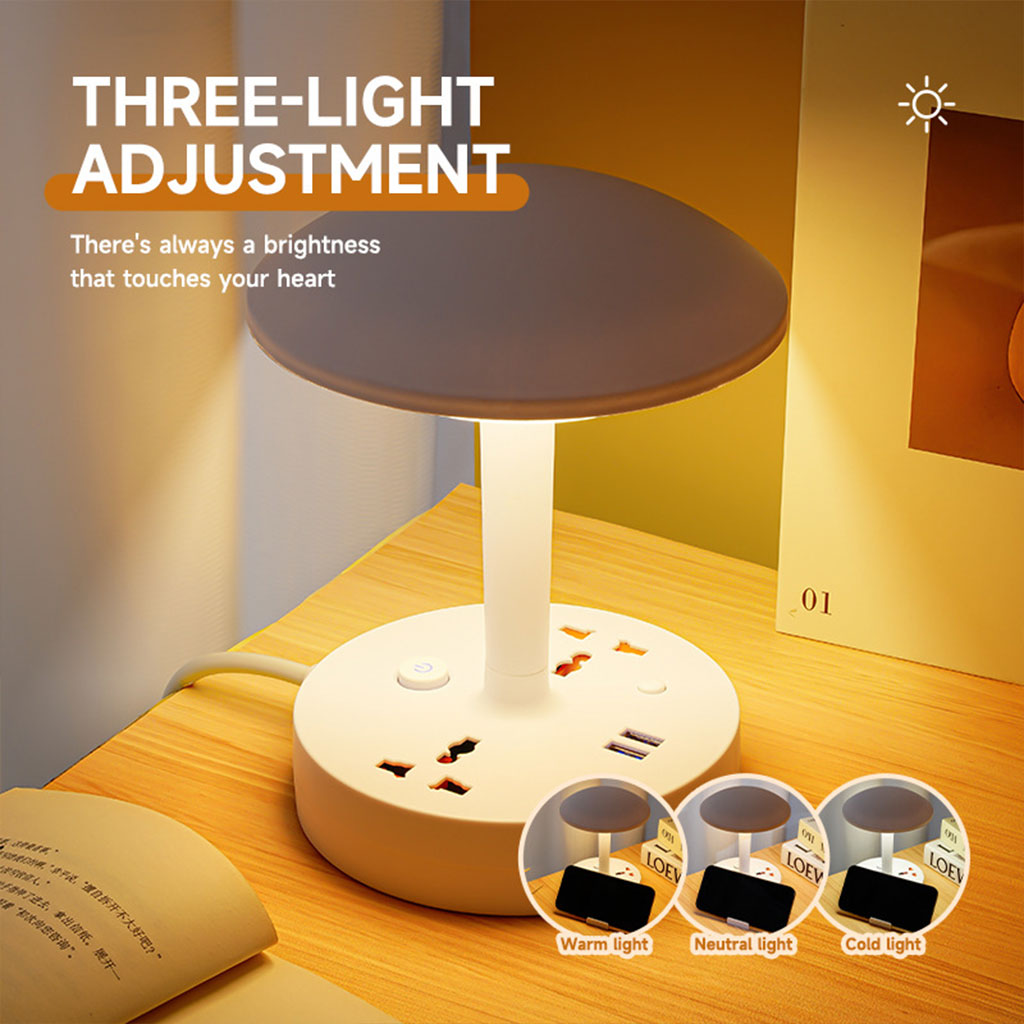 Support Mural avec Prise & Interrupteur LED – Contrôle Pratique & Design Compact