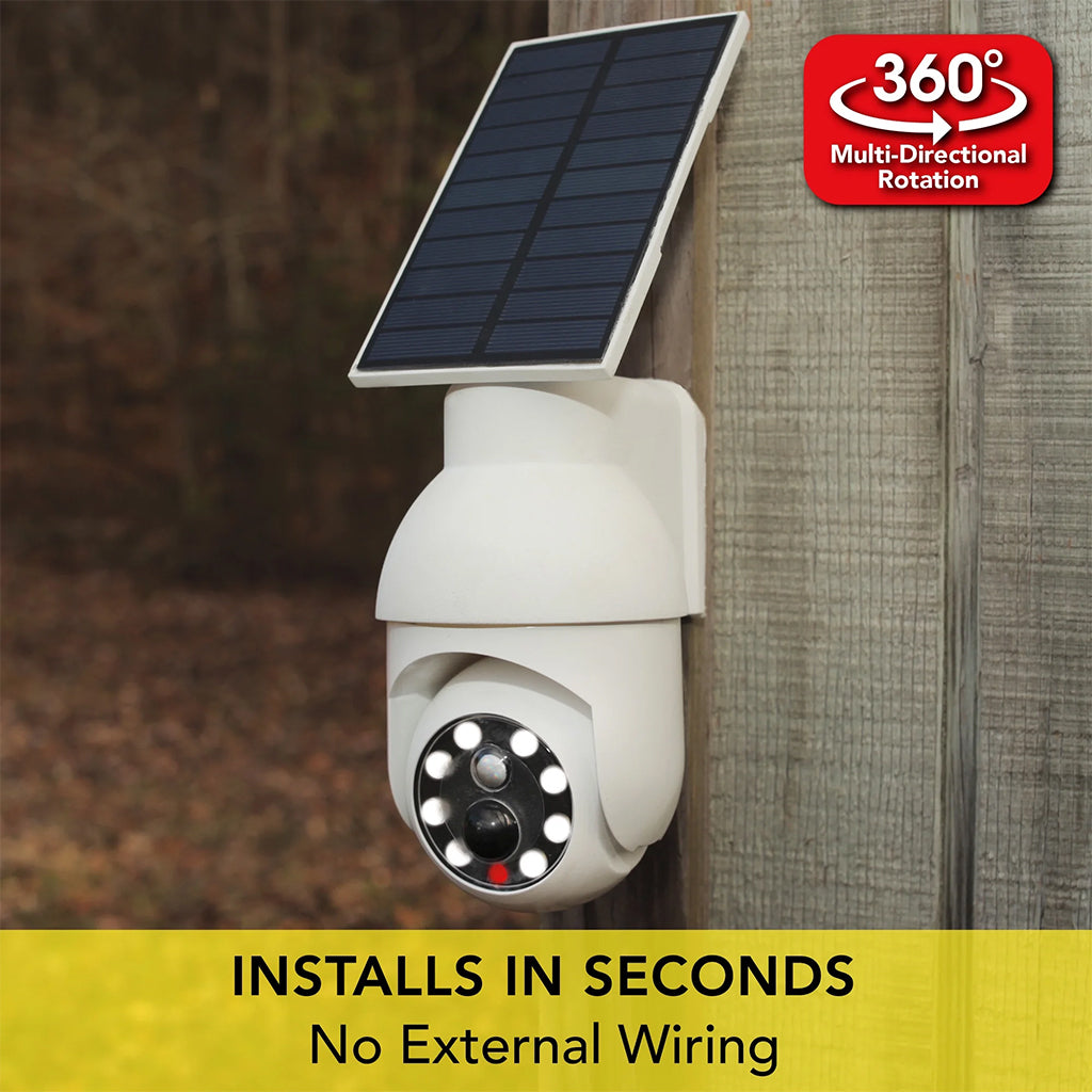 Lampe Solaire Sécurité 360° avec Détecteur de Mouvement – Effet Caméra