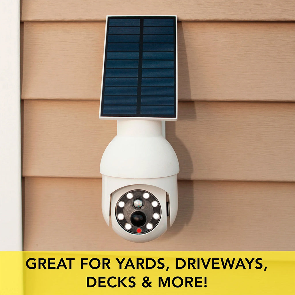 Lampe Solaire Sécurité 360° avec Détecteur de Mouvement – Effet Caméra
