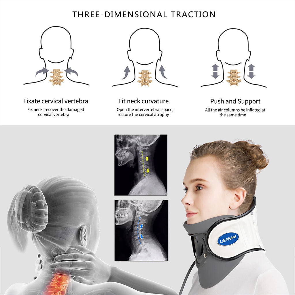 Orthèse Cervicale Gonflable – Soutien et Décompression de la Nuque