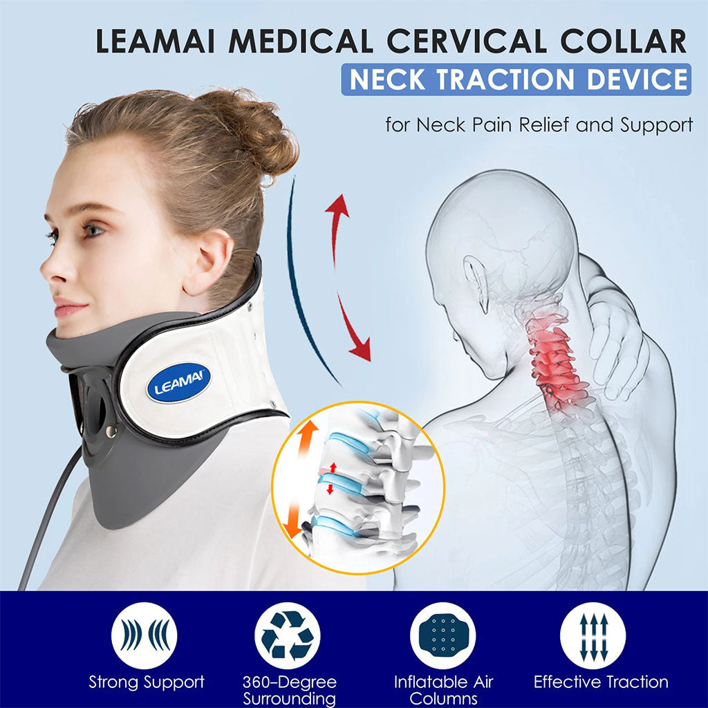 Orthèse Cervicale Gonflable – Soutien et Décompression de la Nuque