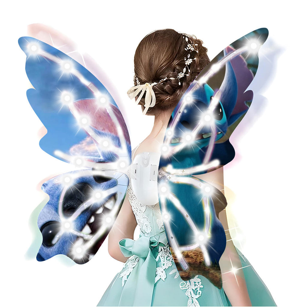 Ailes Lumineuses Magiques Enfant LED Stitch Kuromi Accessoire Fée Costume Fête
