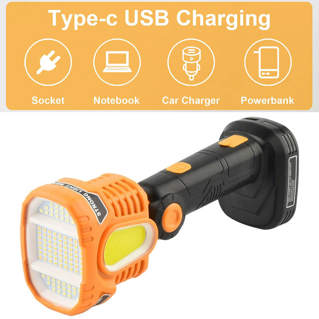 Lampe LED Rechargeable Multifonction – Pivotante et Étanche