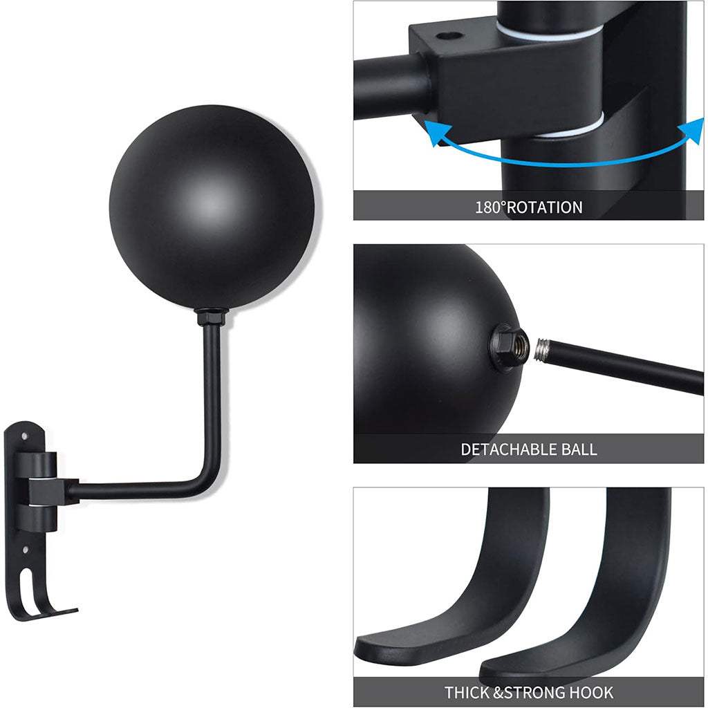 Support Casque Mural Pivotant : Aluminium Spatial et Gain de Place