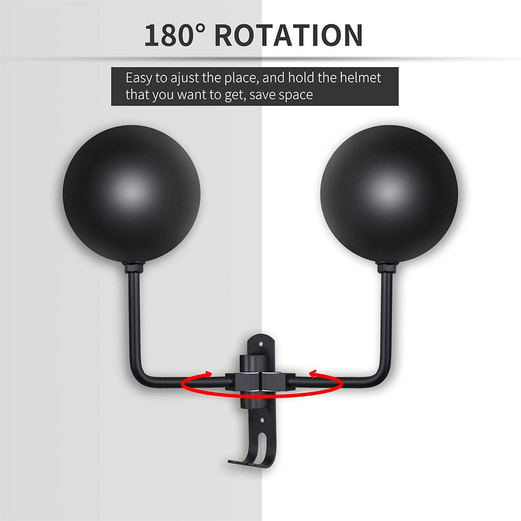 Support Casque Mural Pivotant : Aluminium Spatial et Gain de Place